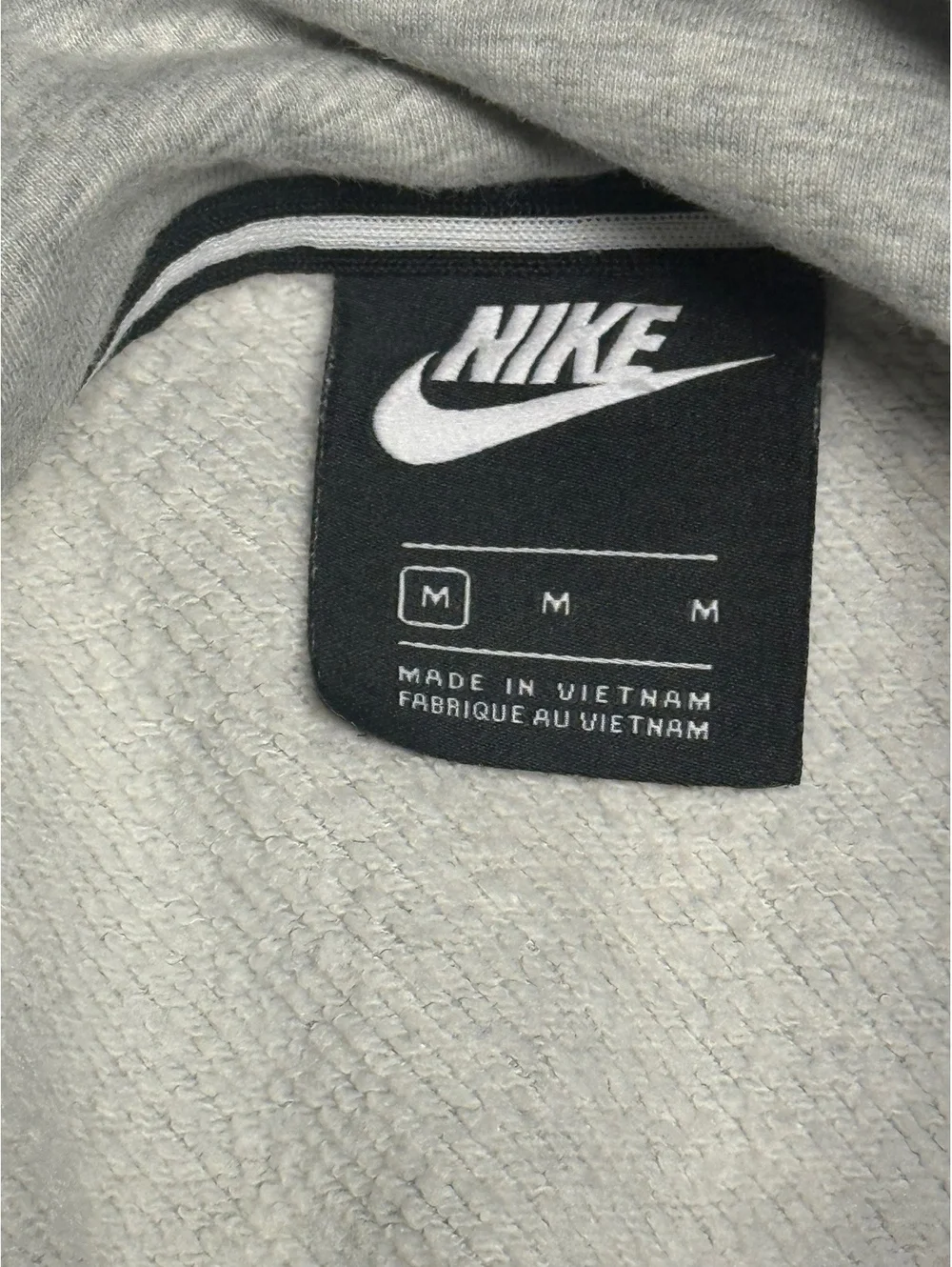 Nike Women's Gray Pullover Hoodie White Swoosh Logo M